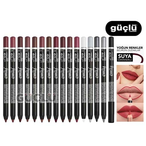 EMİLY DUDAK KALEMİ WATERPROOF NO:222*14LÜ