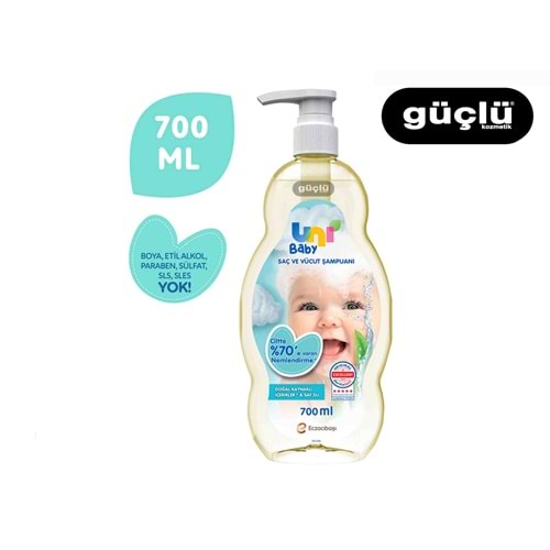 UNİ BABY BEBEK SAÇ VE VÜCUT ŞAMPUANI 900ML*12Lİ