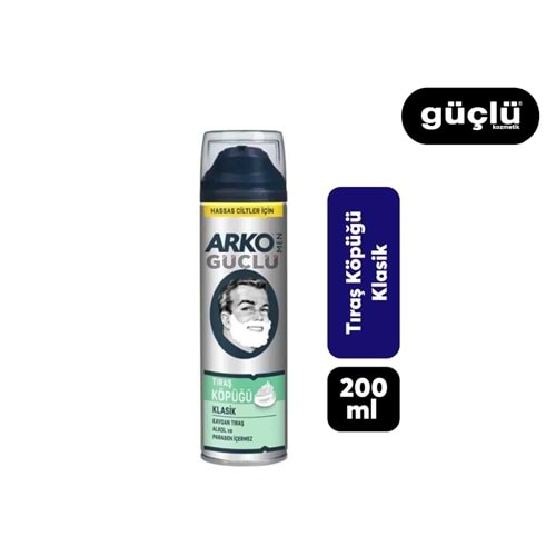 ARKO MEN TIRAŞ KÖPÜĞÜ 200ML KLASİK*6LI