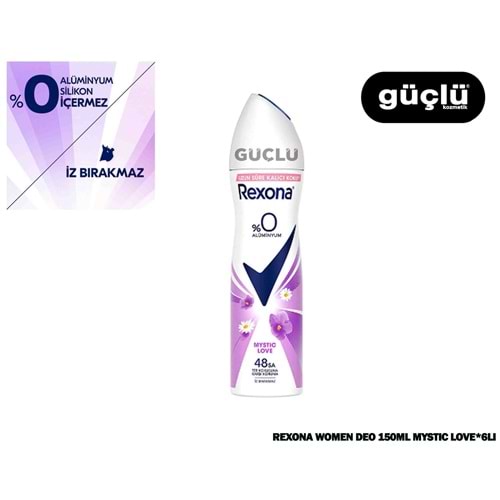 REXONA WOMEN DEO 150ML MYSTIC LOVE*6LI