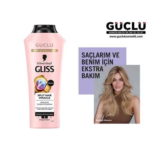 GLİSS ŞAMPUAN 500ML SPLIT HAİR MİRACLE 3430*12Lİ