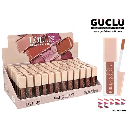 LOLLIS BEAUTY LIP GLOSS FULL COLOR LS206*72Lİ