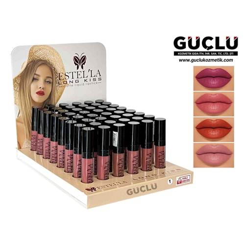 ESTELLA LİP STİCK GLOSS MATTE LONG KISS (RUJ) ANT900*48Lİ