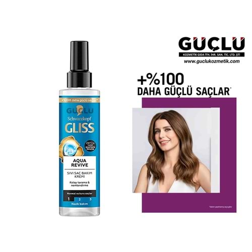 GLİSS SIVI SAÇ KREMİ 200ML AQUA REVIVE*6LI