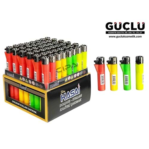 KASAİ ÇAKMAK RENKLİ YUVARLAK SLİM 7691*48Lİ