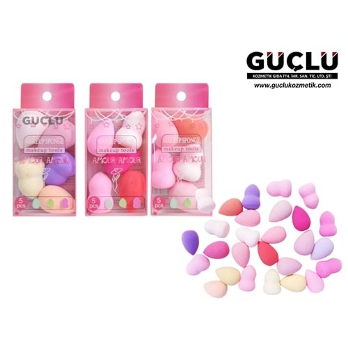 AMOUR A. MAKYAJ SÜNGERİ 5Lİ KÜÇÜK SR110*12Lİ