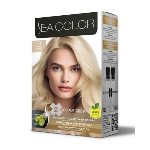 SEA COLOR SAÇ BOYASI 0.1 PLATİN SARISI*24LÜ