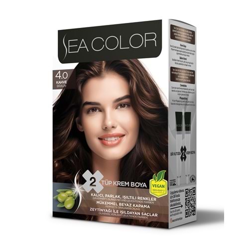 SEA COLOR SAÇ BOYASI 4.0 KAHVE*24LÜ