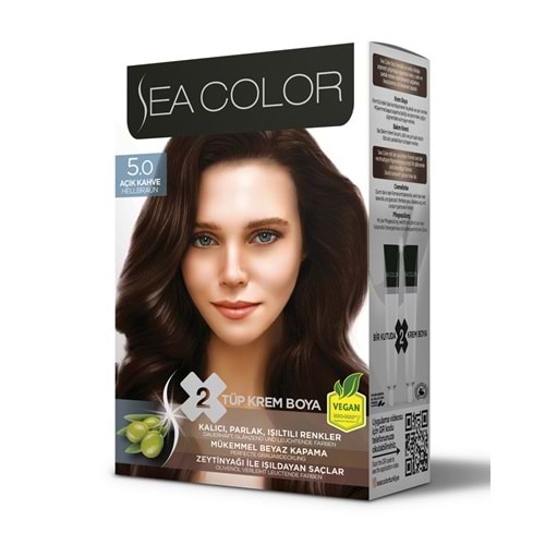 SEA COLOR SAÇ BOYASI 5.0 AÇIK KAHVE*24LÜ