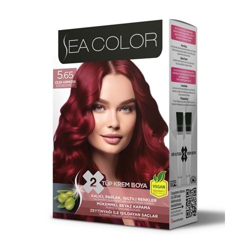 SEA COLOR SAÇ BOYASI 5.65 ÇİLEK KIRMIZISI *24LÜ