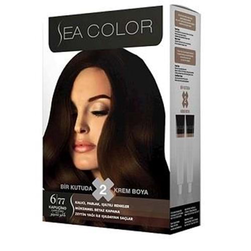SEA COLOR SAÇ BOYASI 6.77 KAPUÇİNO*24LÜ