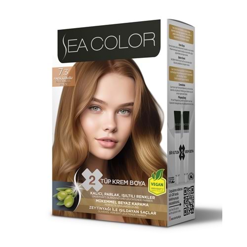 SEA COLOR SAÇ BOYASI 7.3 FINDIK KABUĞU*24LÜ