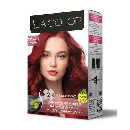 SEA COLOR SAÇ BOYASI 66.46 ATEŞ KIZILI*24LÜ