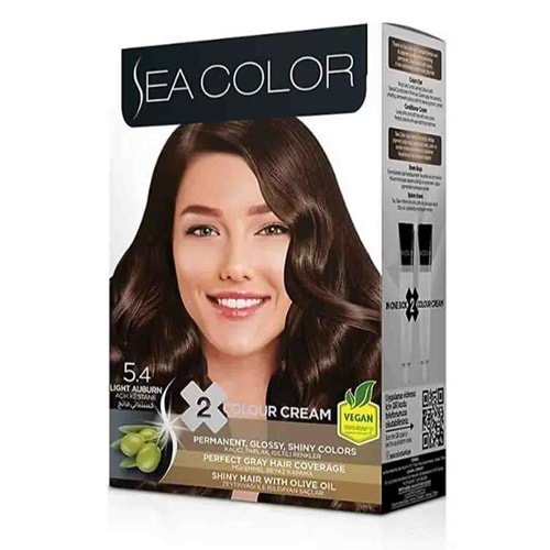 SEA COLOR SAÇ BOYASI 5.4 AÇIK KESTANE*24LÜ