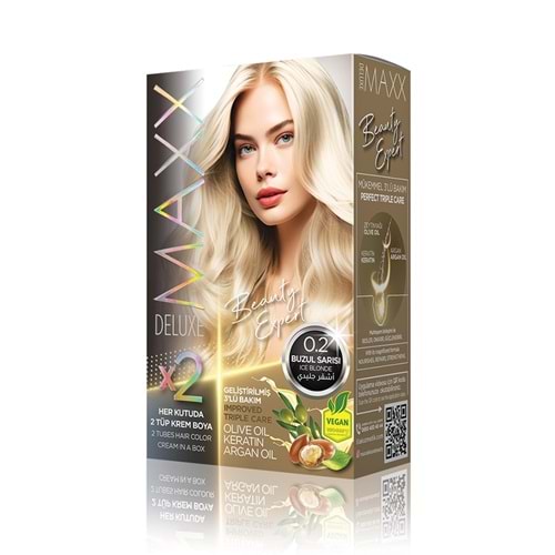 MAXX DELUXE SET SAÇ BOYASI 0.2 BUZUL SARISI*24LÜ