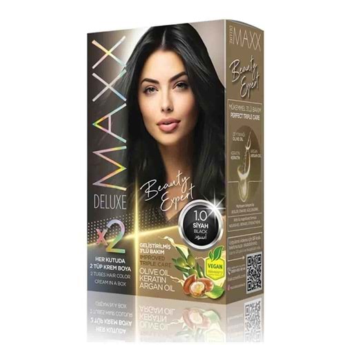 MAXX DELUXE SET SAÇ BOYASI 1.0 SİYAH*24LÜ