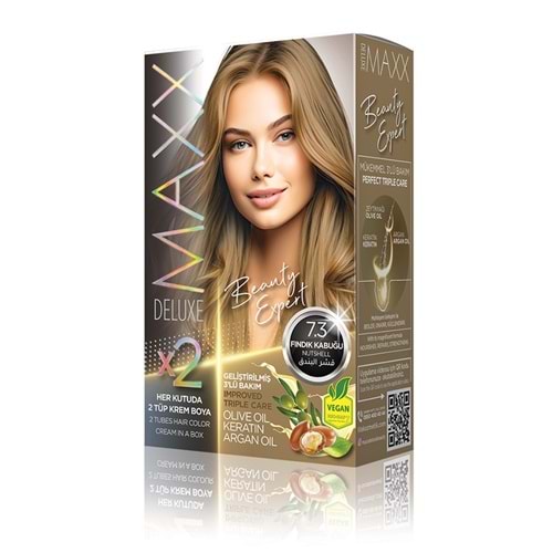 MAXX DELUXE SET SAÇ BOYASI 7.3 FINDIK KABUĞU*24LÜ