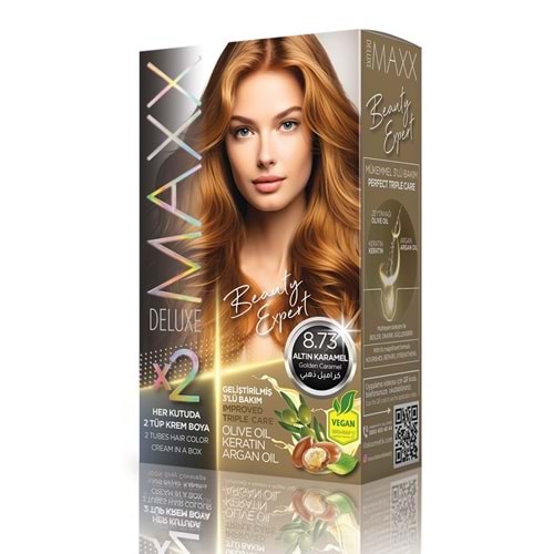 MAXX DELUXE SET SAÇ BOYASI 8.73 ALTIN KARAMEL*24LÜ