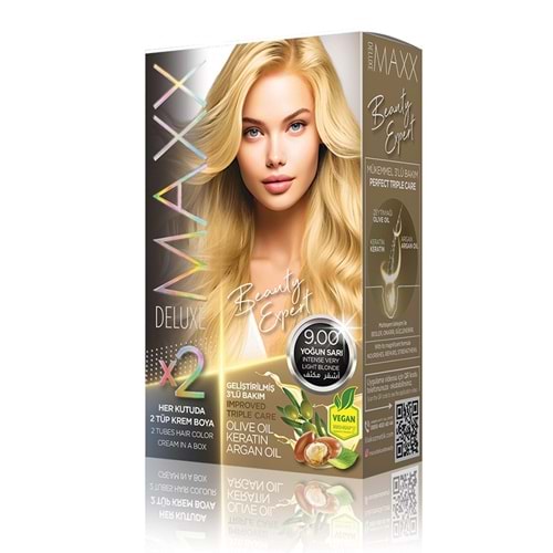 MAXX DELUXE SET SAÇ BOYASI 9.00 YOĞUN SARI*24LÜ