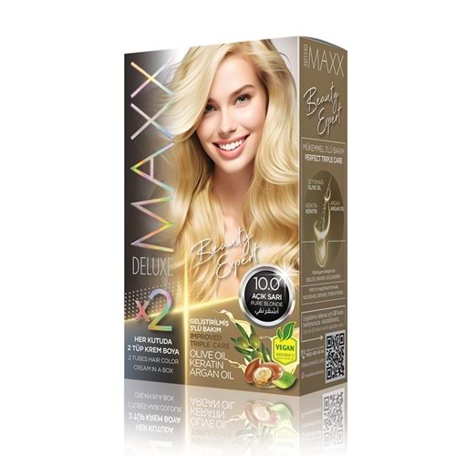 MAXX DELUXE SET SAÇ BOYASI 10.0 AÇIK SARI*24LÜ