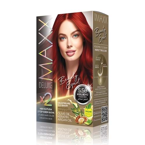 MAXX DELUXE SET SAÇ BOYASI 5.56 KIZIL BÜYÜ*24LÜ