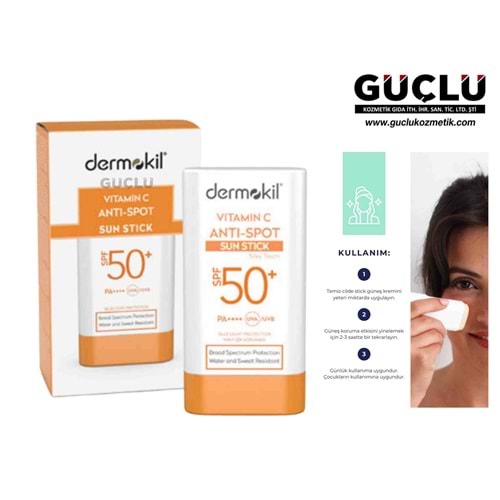 DERMOKİL GÜNEŞ STICK 20GR LEKE KARŞITI C VİTAMİNİ 2244*12Lİ