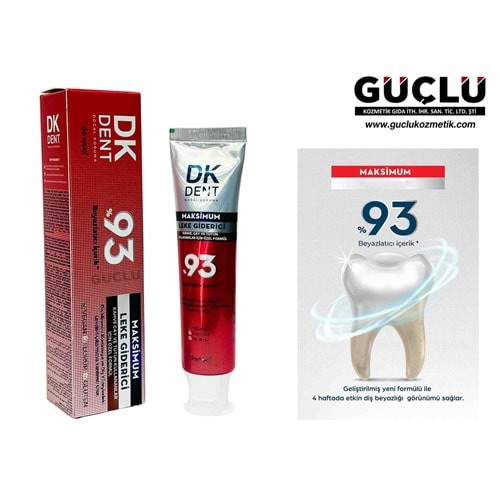 DERMOKİL DK DENT DİŞ MACUNU 75ML %93 MAX LEKE GİDERİCİ 2824*12Lİ