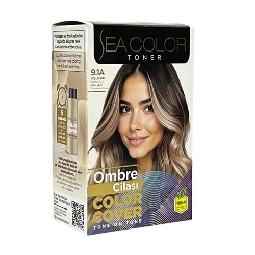 SEA COLOR SAÇ BOYASI OMBRE CİLASI 9.1A KÜLLÜ SARI*24LÜ