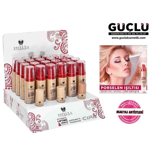 ESTELLA CAM FONDÖTEN 30ML ULTIMATE LIFTING & SHIELD FN502*24LÜ