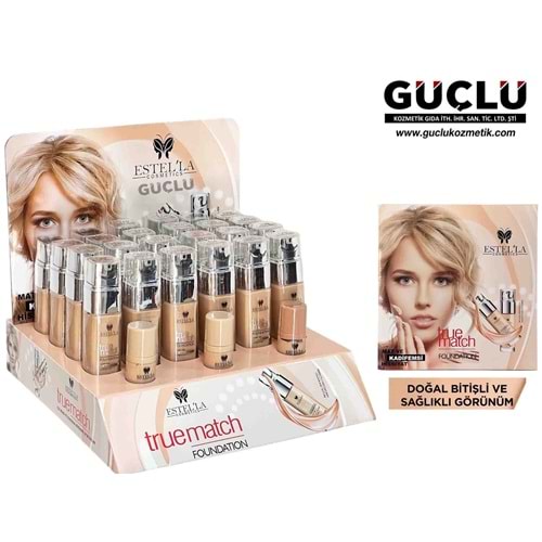 ESTELLA CAM FONDÖTEN 30ML TRUE MATCH 6000*24LÜ