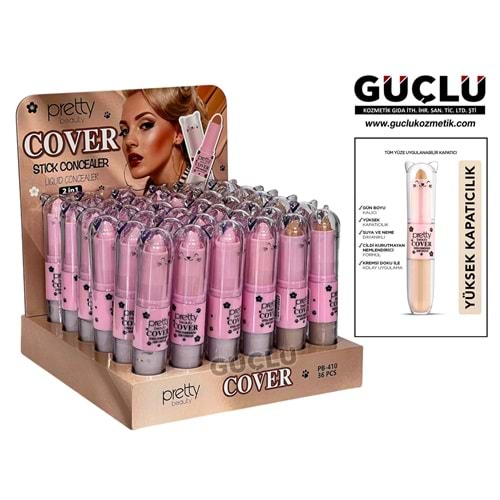 PRETTY B. COVER STICK CONCEALER 2İN1 PB410*36LI