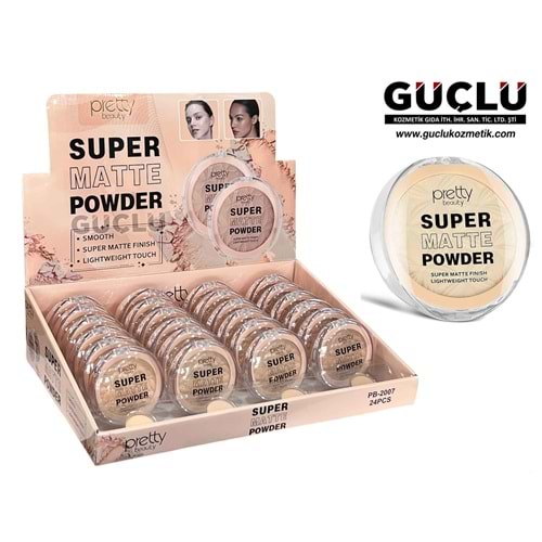 PRETTY B. PUDRA SUPER MATTE POWDER PB2007*24LÜ