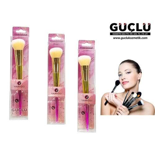 YARICCI MAKYAJ FIRÇASI TEKLİ YRC366-7*12Lİ