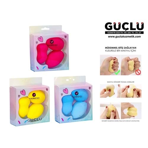 YARICCI MAKYAJ SÜNGERİ 3LÜ YRC429*6LI