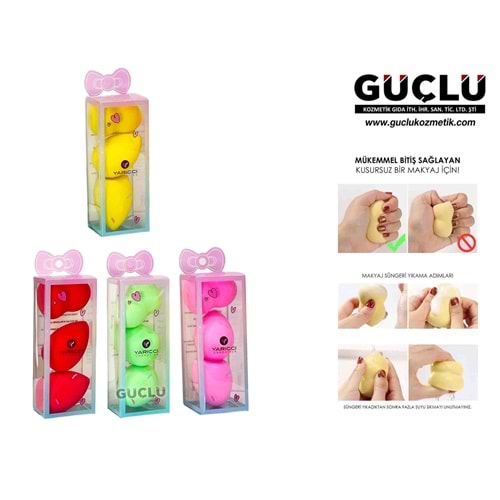 YARICCI MAKYAJ SÜNGERİ 3LÜ YRC431*12Lİ