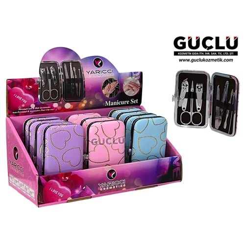 YARICCI MANİKÜR SETİ 7Lİ ÇANTALI YRC477B*12Lİ