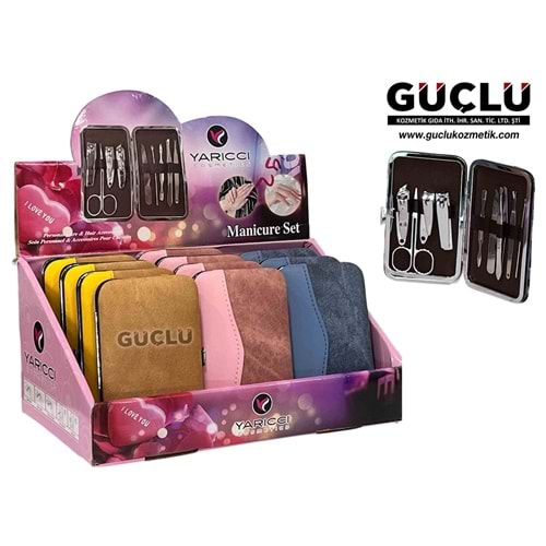 YARICCI MANİKÜR SETİ 9LU ÇANTALI YRC478B*12Lİ
