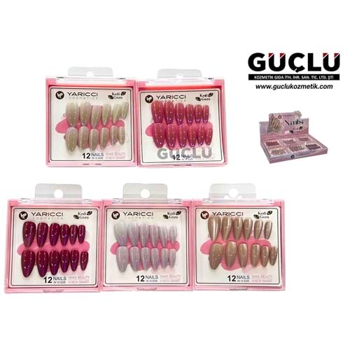 YARICCI TAKMA TIRNAK KEDİ GÖZ NAILS YRC476D*12Lİ
