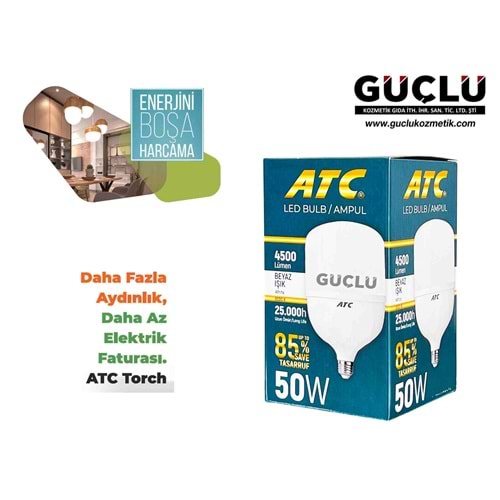 ATC LED AMPUL BEYAZ TORCH 50W*12Lİ