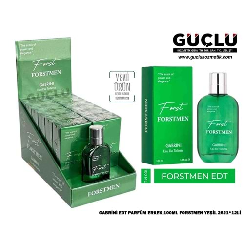 GABRİNİ EDT PARFÜM ERKEK 100ML FORSTMEN YEŞİL 2621*12Lİ