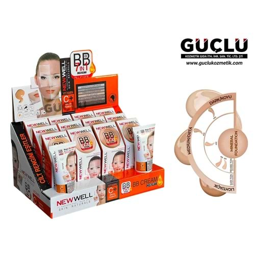 NEW WELL BB KREM 7 IN 1 C VITAMIN 50ML(AÇIK-ORTA TON) 4805*12Lİ