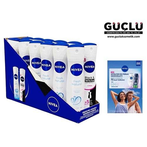 NİVEA DEO KDN FRESH NATURAL 150ML KARMA PAKET 0797*12Lİ