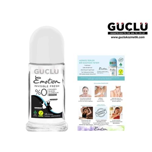 EMOTİON ROLL-ON 50ML INVISIBLE FRESH*12Lİ