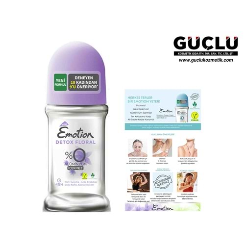 EMOTİON ROLL-ON 50ML DETOX FLORAL*12Lİ