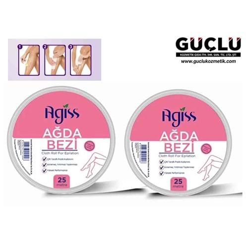 AGİSS AĞDA BEZİ RULO 25MT 2447*12Lİ