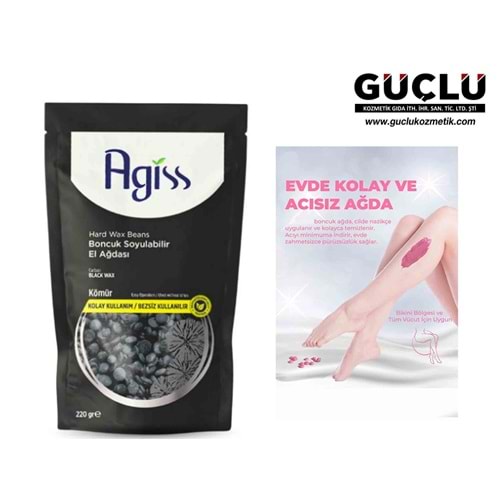 AGİSS BONCUK AĞDA 220GR POŞETLİ KÖMÜR*24LÜ