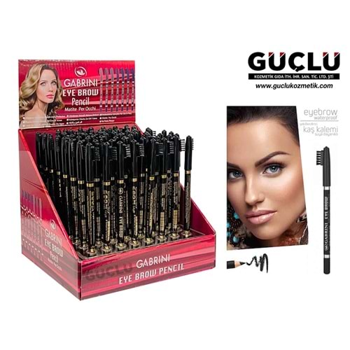 GABRİNİ EYE BROW PENCİL GÖZ KALEMİ-KAŞ KALEMİ SİYAH NO:103*64LÜ