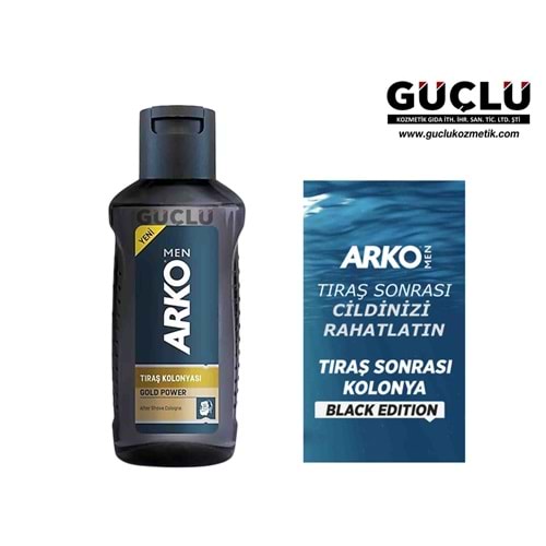 ARKO MEN TIRAŞ KOLONYASI 255ML GOLD POWER*12Lİ