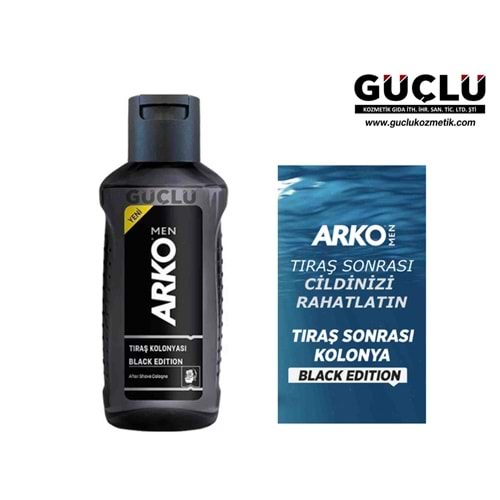 ARKO MEN TIRAŞ KOLONYASI 255ML BLACK EDITION*12Lİ