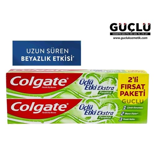 COLGATE DİŞ MACUNU 2X75ML ÜÇLÜ ETKİ 7730*12Lİ